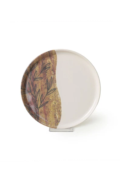 Keramika Terra Leaf Nordıc Pasta Tabağı 22 Cm 4 Adet / 22969-70 - Resim 6