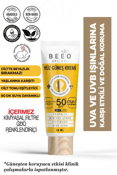 Bee'o Yüz İçin Güneş Kremi SPF50 40 ml