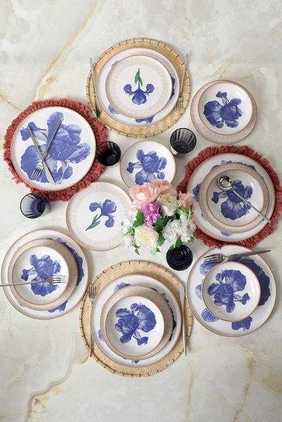 Keramika Brush & Bloom Yemek Takımı 18 Parça 6 Kişilik 22957-58 - 5