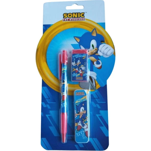 Sonic Kırtasiye Seti Versatil Kalem + Silgi + Uç 582456