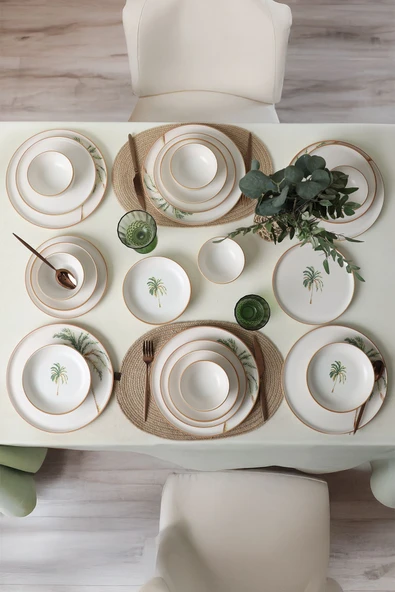 Keramika Bronze Palmiye Yemek Takımı 24 Parça 6 Kişilik 22901-02-03 - 5