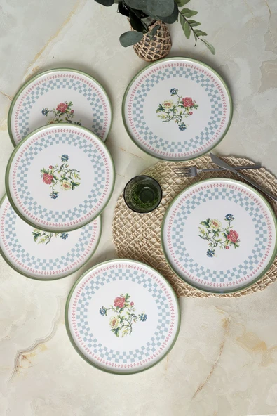 Keramika Rose Line Nordic Servis Tabağı 28 Cm 6 Adet 22911 - 6