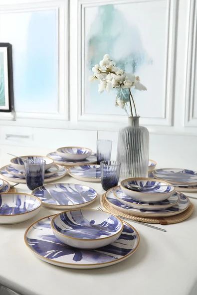 Keramika Brush & Bloom Yemek Takımı 18 Parça 6 Kişilik 22956 - 5