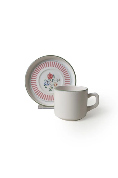 Keramika Rose Line Stackable Çay Takımı 12 Parça 6 Kişilik 22910-12 - 5