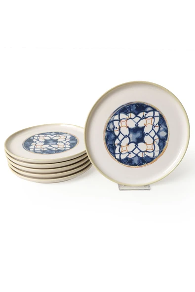 Keramika Wave Flow Nordic Pasta Tabağı 22 Cm 6 Adet 22748 - Resim 7