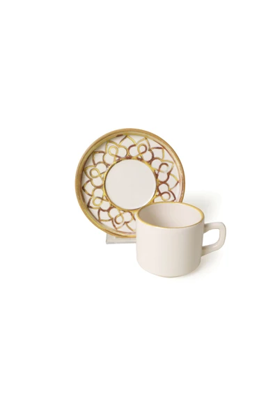 Keramika Worn Gold Stackable Çay Takımı 12 Parça 6 Kişilik 22968-23057 - 6