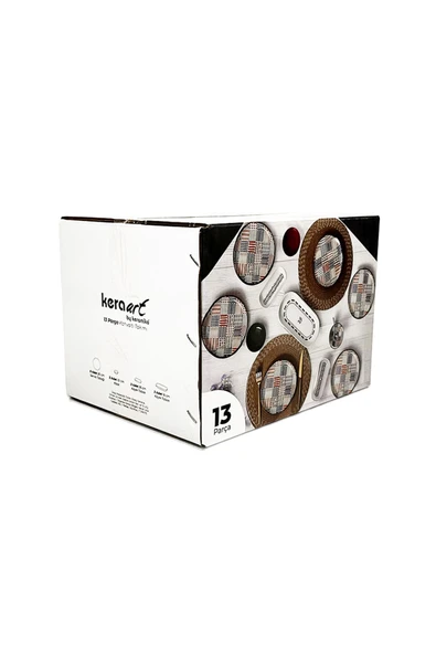 Keramika Etnik Kahvaltı Takımı 13 Parça 6 Kişilik 22552 - 3