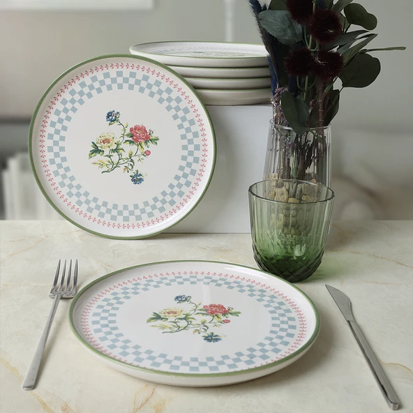 Keramika Rose Line Nordic Pasta Tabağı 22 Cm 6 Adet 22911 - 4