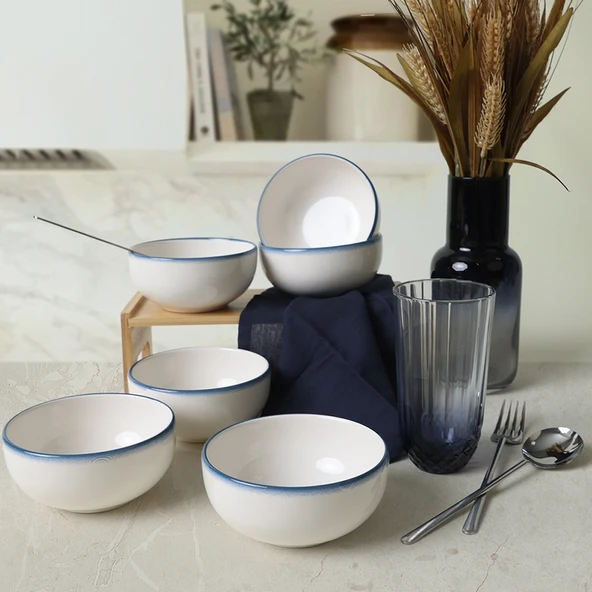 Keramika Daphne Bulut Kase 12 Cm 6 Adet 22924 - 2