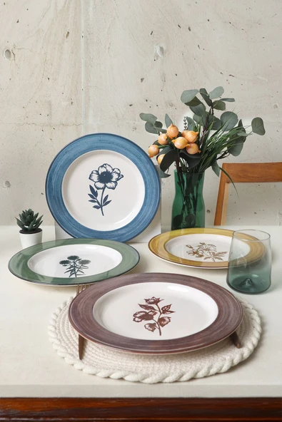 Keramika Floral Essence Servis Tabağı 28 Cm 4 Adet  22889-91-92 ürün görseli 1