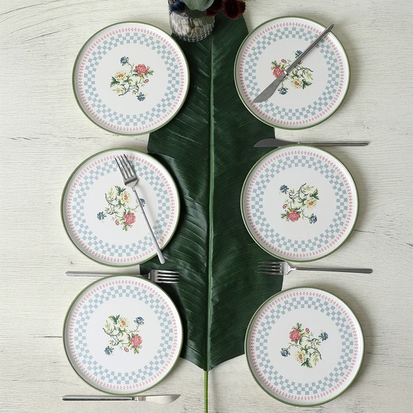Keramika Rose Line Nordic Pasta Tabağı 22 Cm 6 Adet 22911 - 3