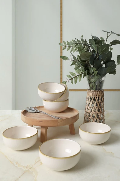 Keramika Bronze Bloom Bulut Kase 12 Cm 6 Adet 22928