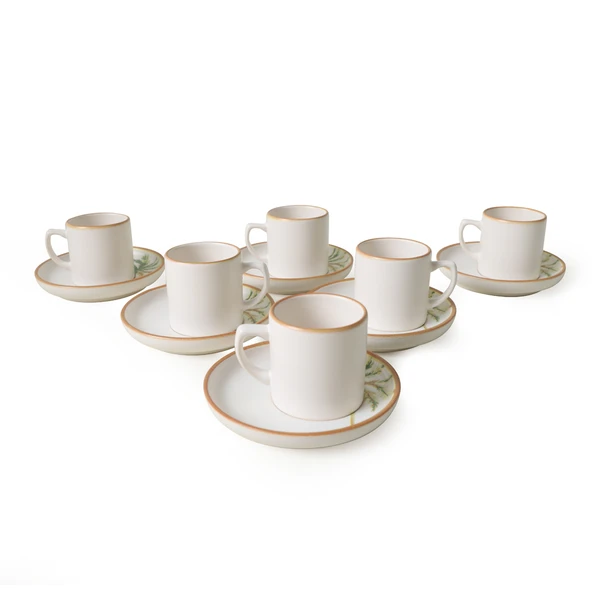 Keramika Bronze Palmiye Nordic Kahve Takımı 12 Parça 6 Kişilik 22902-03 - 5
