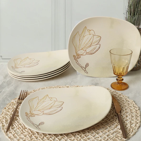 Keramika Vintage Bloom İsabella Servis Tabağı 30 Cm 6 Adet 22057 - 3
