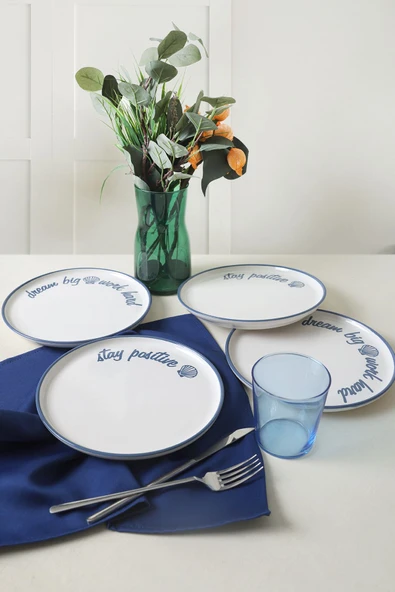 Keramika Ocean Muse Nordıc Pasta Tabağı 22 Cm 4 Adet 22951-52 - Resim 3