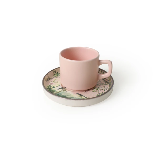 Keramika Pink Woods Stackable Çay Takımı 12 Parça 6 Kişilik 22641 - 4