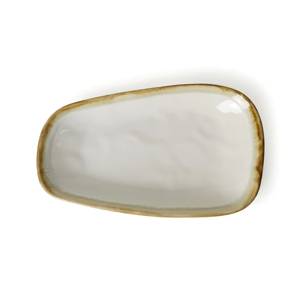 Keramika Shizen Mavi / Krem Tetra Kayık Tabak 28 Cm 2 Adet Q39-Q44 - 8