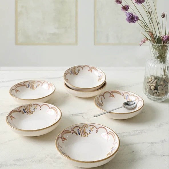 Keramika Bronze Bloom Halka Çerezlik / Sosluk 13 Cm 6 Adet 22929 - 2