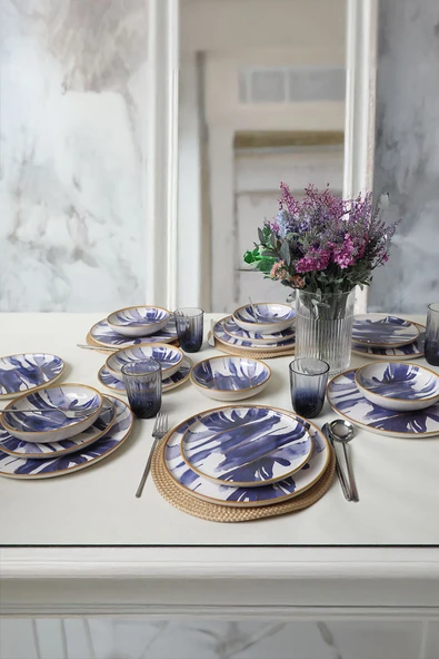 Keramika Brush & Bloom Yemek Takımı 18 Parça 6 Kişilik 22956 - 4