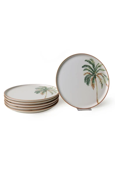 Keramika Bronze Palmiye Nordic Servis Tabağı 28 Cm 6 Adet 22903 - Resim 3