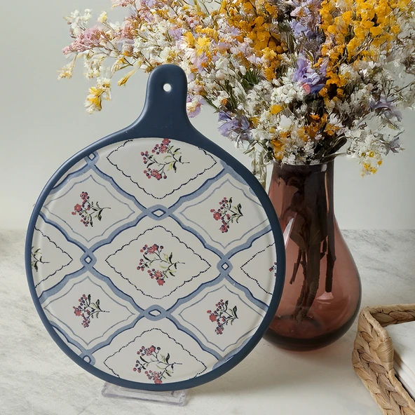 Keramika Floral Waves Peynir Sunum Tabağı 26 Cm 22668 - 4