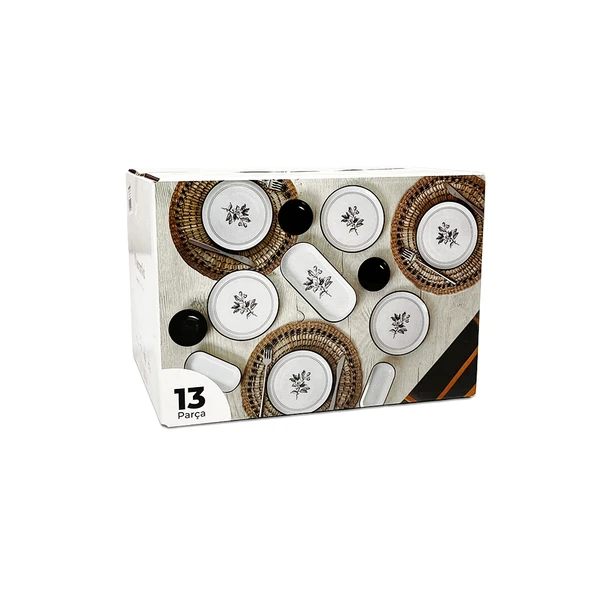 Keramika Çiçek Kahvaltı Takımı 13 Parça 6 Kişilik 22618 - 5