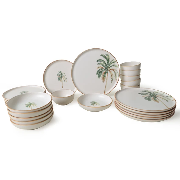 Keramika Bronze Palmiye Yemek Takımı 24 Parça 6 Kişilik 22901-02-03 - 8
