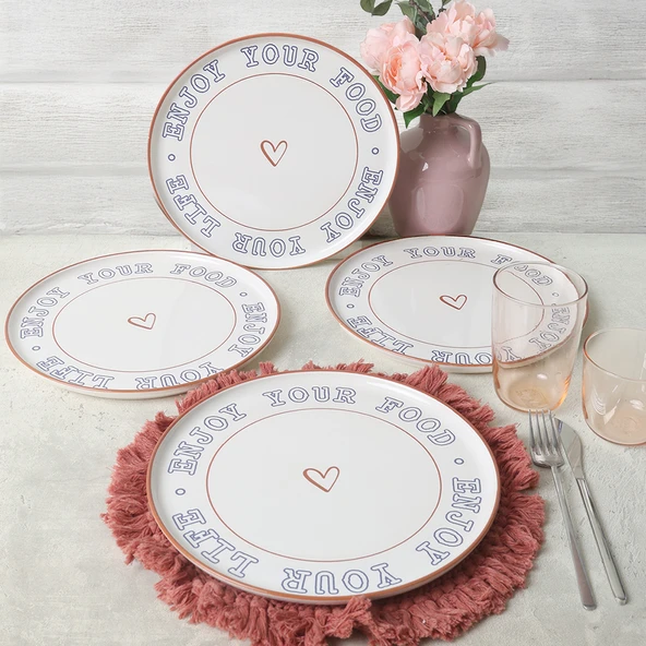 Keramika Enjoy Your Food Nordic Servis Tabağı 28 cm 4 Adet 22973 - 6
