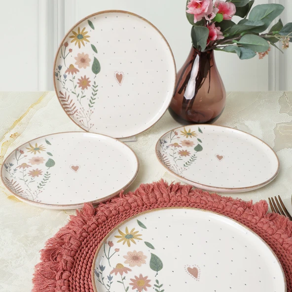 Keramika Soft Bloom Nordic Pasta Tabağı 22 Cm 4 Adet 22875 - 2