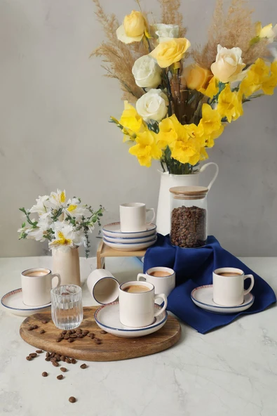 Keramika Marine Wonders Nordic Kahve Takımı 12 Parça 6 Kişilik 22741-22905 - 3