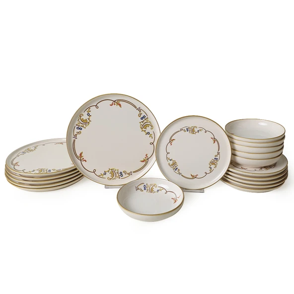 Keramika Bronze Bloom Yemek Takımı 18 Parça 6 Kişilik 22926-27-29 - 10