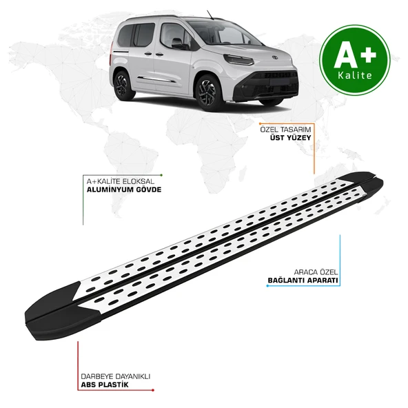 Toyota Proace City Yan Basamak Kısa Şasi 2024 Model ve Sonrası TrimLine