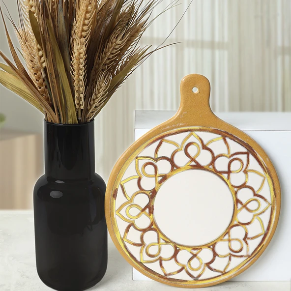 Keramika Worn Gold Peynir Sunum Tabağı 26 Cm 22968
