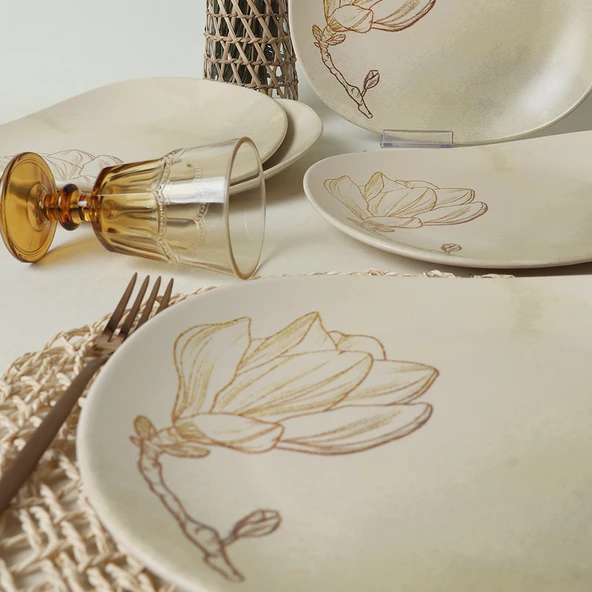 Keramika Vintage Bloom İsabella Servis Tabağı 30 Cm 6 Adet 22057 - 2