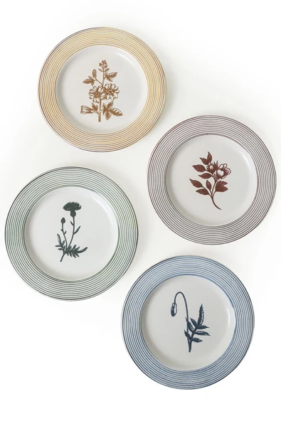 Keramika Floral Essence Assos Pasta Tabağı 22 Cm 4 Adet / 22890-93-94-22949 - Resim 3