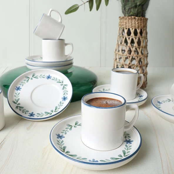 Keramika Daphne Nordic Kahve Takımı 12 Parça 6 Kişilik 22921-24 - 4