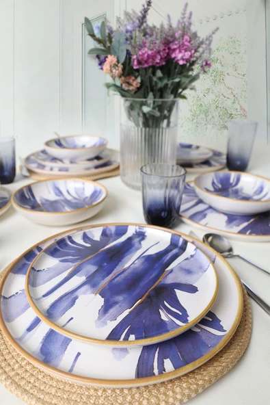 Keramika Brush & Bloom Yemek Takımı 18 Parça 6 Kişilik 22956 - 3