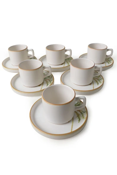 Keramika Bronze Palmiye Stackable Çay Takımı 12 Parça 6 Kişilik 22902-03 - 4