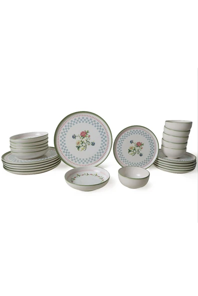 Keramika Rose Line Yemek Takımı 24 Parça 6 Kişilik 22909-10-11 - Resim 7