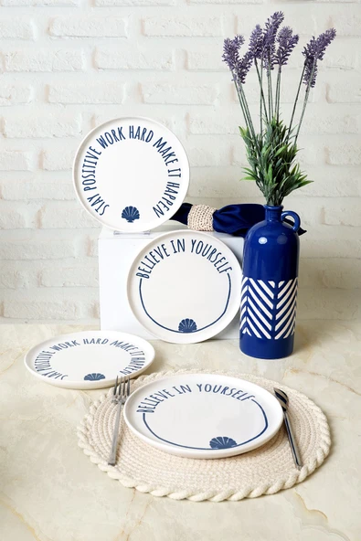 Keramika Ocean Muse Nordıc Pasta Tabağı 22 Cm 4 Adet 22950-55 - Resim 3