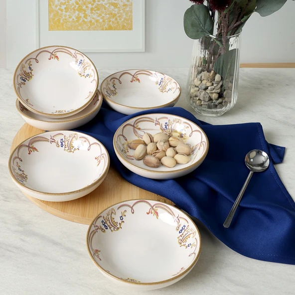 Keramika Bronze Bloom Halka Çerezlik / Sosluk 13 Cm 6 Adet 22929