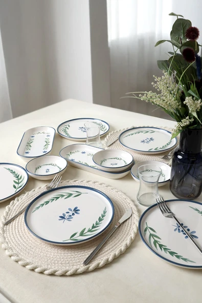 Keramika Daphne Kahvaltı Takımı 12 Parça 6 Kişilik 22922-23-25 - 3