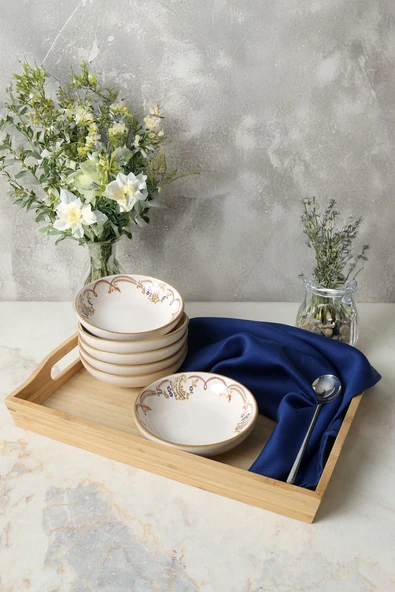 Keramika Bronze Bloom Halka Çerezlik / Sosluk 13 Cm 6 Adet 22929 - 4