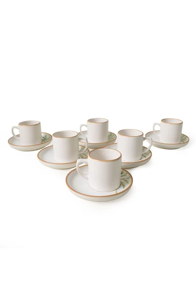 Keramika Bronze Palmiye Nordic Kahve Takımı 12 Parça 6 Kişilik 22902-03 - 5