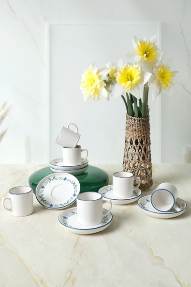 Keramika Daphne Nordic Kahve Takımı 12 Parça 6 Kişilik 22921-24 - 4