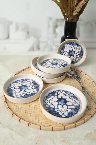 Keramika Wave Flow Stackable Çerezlik / Sosluk 14 Cm 6 Adet 22749