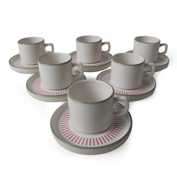 Keramika Rose Line Stackable Çay Takımı 12 Parça 6 Kişilik 22910-12 - 5