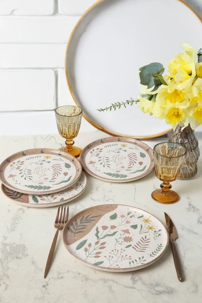 Keramika Soft Bloom Nordic Pasta Tabağı 22 Cm 4 Adet 22876-77 ürün görseli 1