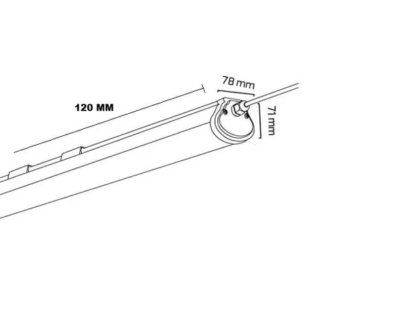 120 Cm, 40 Watt Etanj Armatür, 3600 Lümen Led Etanj Armatür, Beyaz Işık, Kaliteli Etanj Armatür - Resim 2