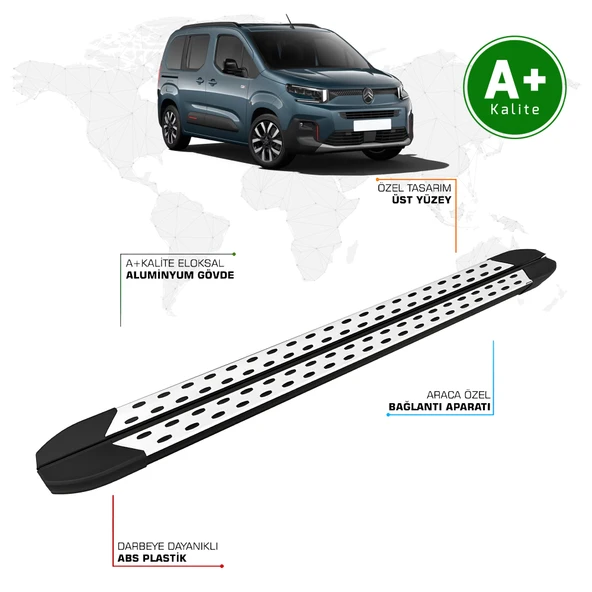 Citroen Berlingo Yan Basamak Kısa Şasi 2024 Model ve Sonrası TrimLine